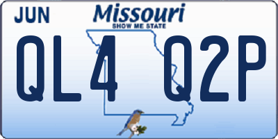 MO license plate QL4Q2P