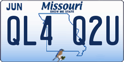 MO license plate QL4Q2U