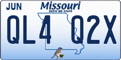 MO license plate QL4Q2X