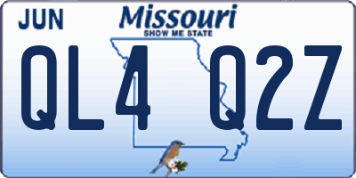MO license plate QL4Q2Z