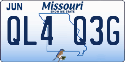 MO license plate QL4Q3G