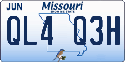MO license plate QL4Q3H