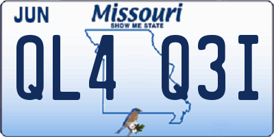 MO license plate QL4Q3I