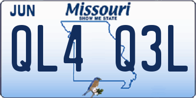 MO license plate QL4Q3L