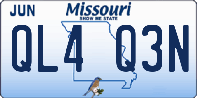 MO license plate QL4Q3N