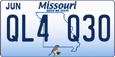 MO license plate QL4Q3O