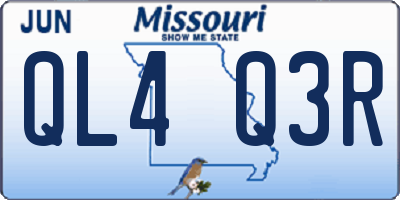 MO license plate QL4Q3R