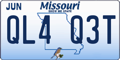 MO license plate QL4Q3T