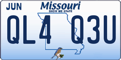 MO license plate QL4Q3U