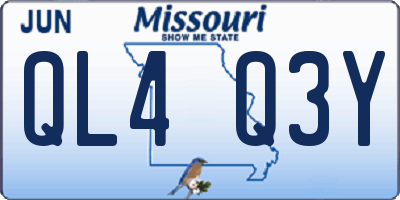 MO license plate QL4Q3Y