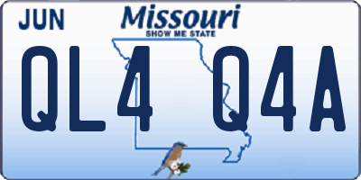 MO license plate QL4Q4A