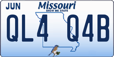 MO license plate QL4Q4B