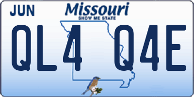 MO license plate QL4Q4E