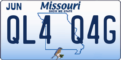MO license plate QL4Q4G