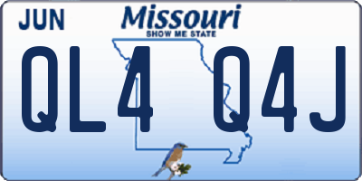 MO license plate QL4Q4J