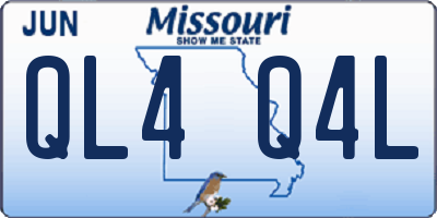 MO license plate QL4Q4L