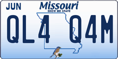 MO license plate QL4Q4M