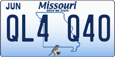 MO license plate QL4Q4O