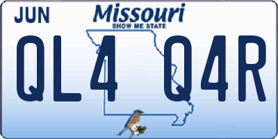 MO license plate QL4Q4R