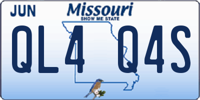 MO license plate QL4Q4S