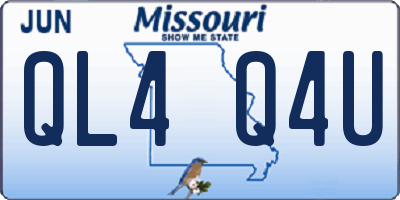 MO license plate QL4Q4U