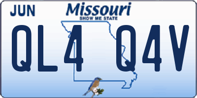 MO license plate QL4Q4V