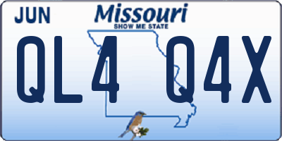 MO license plate QL4Q4X