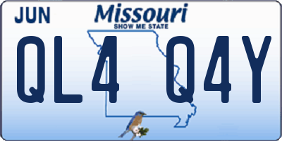 MO license plate QL4Q4Y