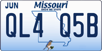 MO license plate QL4Q5B