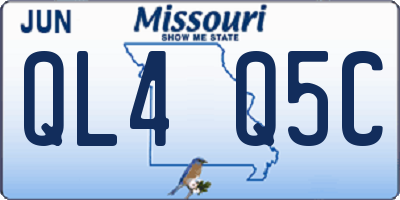 MO license plate QL4Q5C