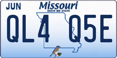 MO license plate QL4Q5E