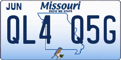 MO license plate QL4Q5G