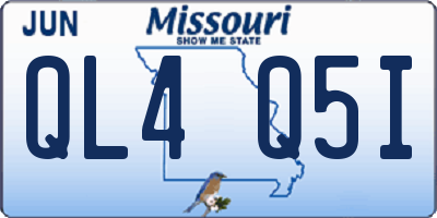 MO license plate QL4Q5I