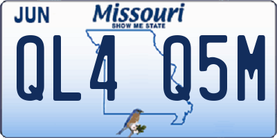 MO license plate QL4Q5M