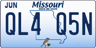 MO license plate QL4Q5N