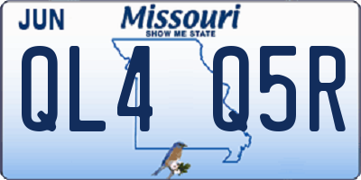 MO license plate QL4Q5R