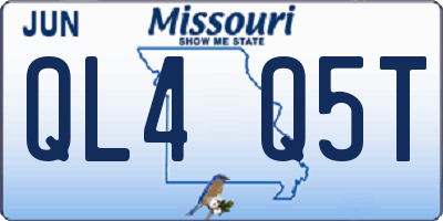 MO license plate QL4Q5T