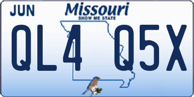 MO license plate QL4Q5X