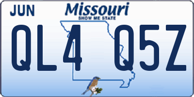 MO license plate QL4Q5Z