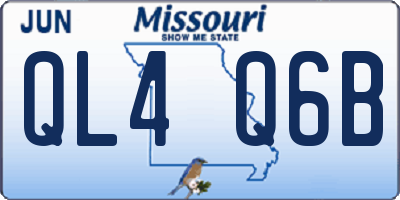 MO license plate QL4Q6B