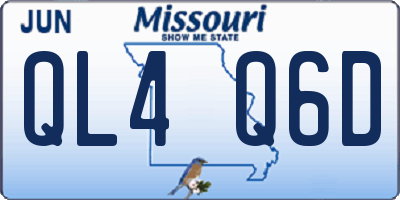 MO license plate QL4Q6D