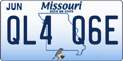MO license plate QL4Q6E