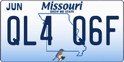 MO license plate QL4Q6F