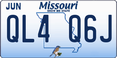 MO license plate QL4Q6J
