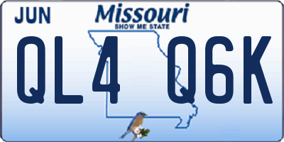 MO license plate QL4Q6K