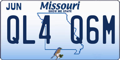 MO license plate QL4Q6M