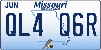 MO license plate QL4Q6R