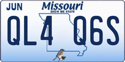 MO license plate QL4Q6S