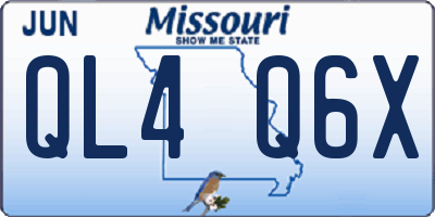 MO license plate QL4Q6X
