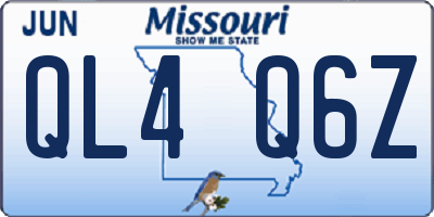 MO license plate QL4Q6Z